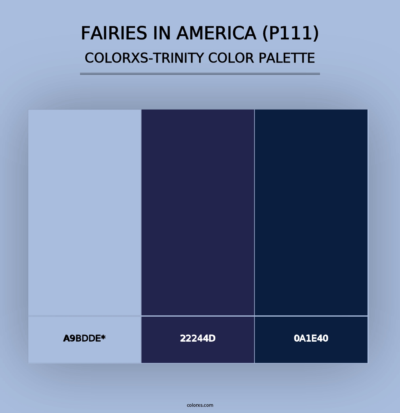 Fairies in America (P111) - Colorxs Trinity Palette