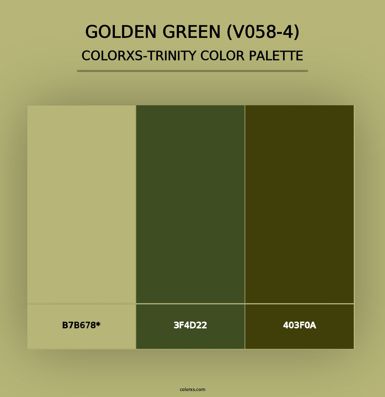 Golden Green (V058-4) - Colorxs Trinity Palette