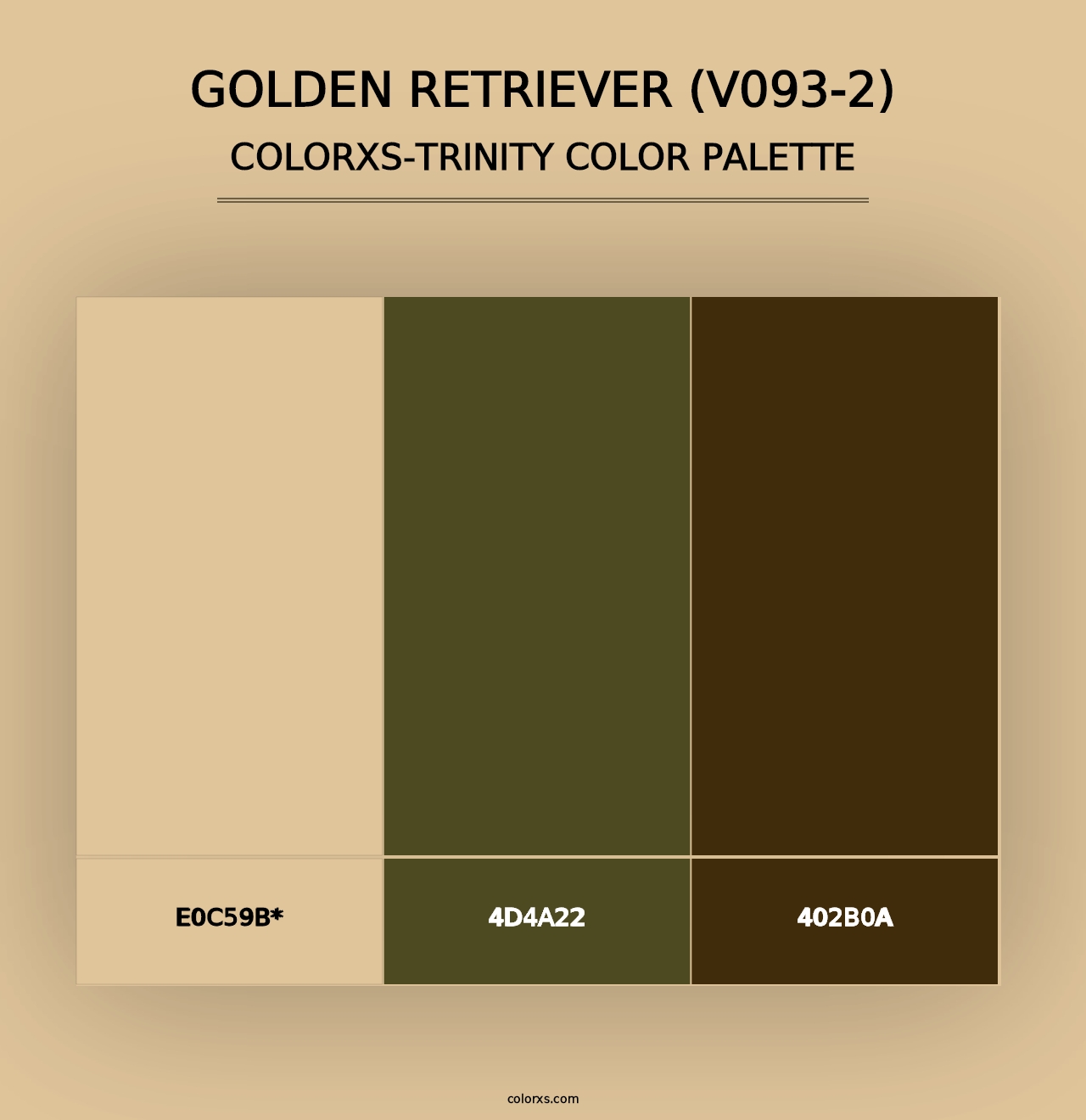 Golden Retriever (V093-2) - Colorxs Trinity Palette