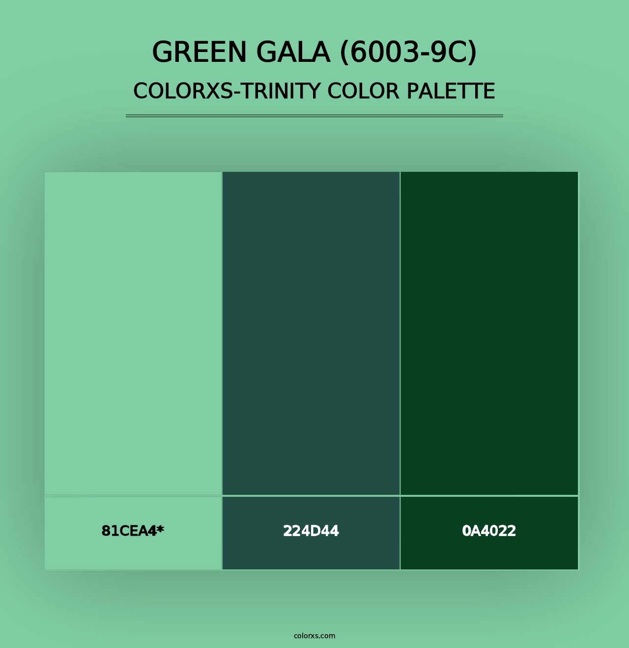 Green Gala (6003-9C) - Colorxs Trinity Palette