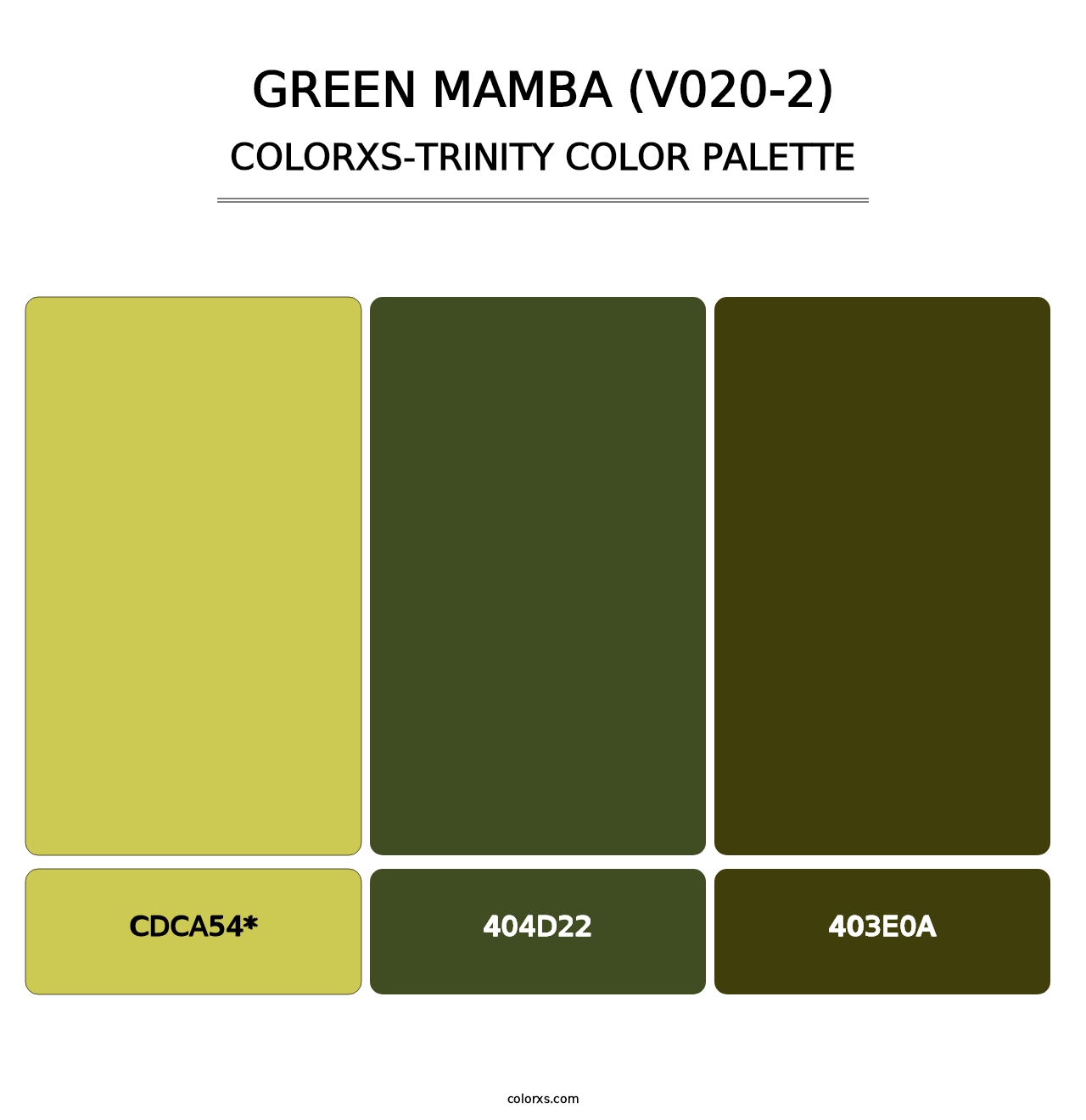 Green Mamba (V020-2) - Colorxs Trinity Palette