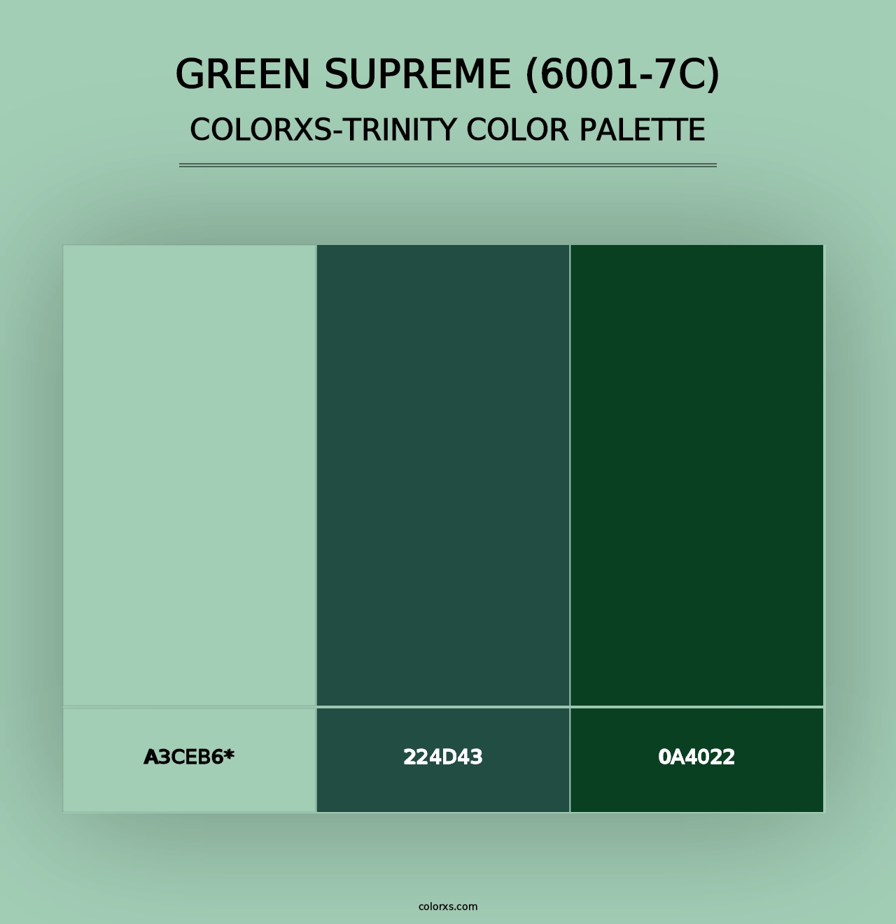 Green Supreme (6001-7C) - Colorxs Trinity Palette