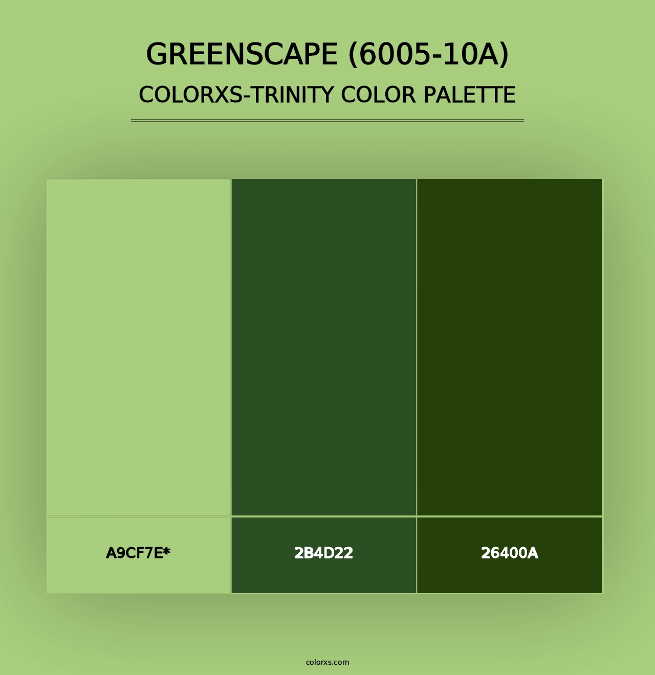 Greenscape (6005-10A) - Colorxs Trinity Palette