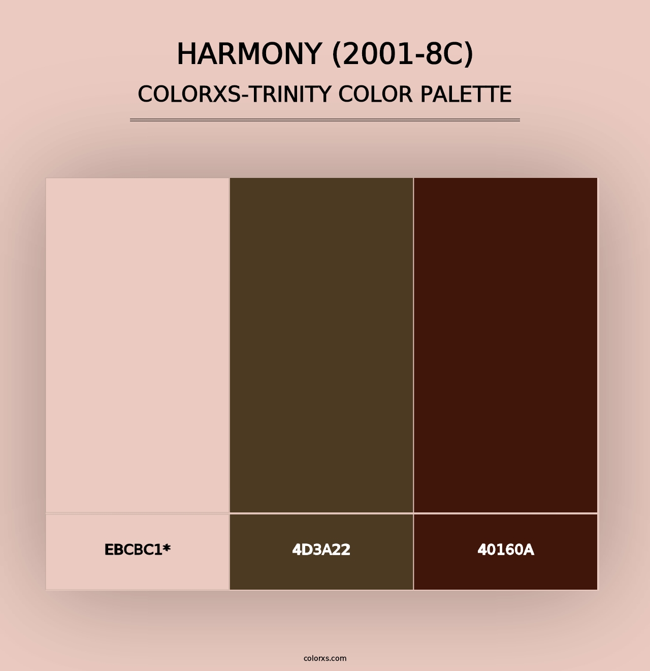 Harmony (2001-8C) - Colorxs Trinity Palette