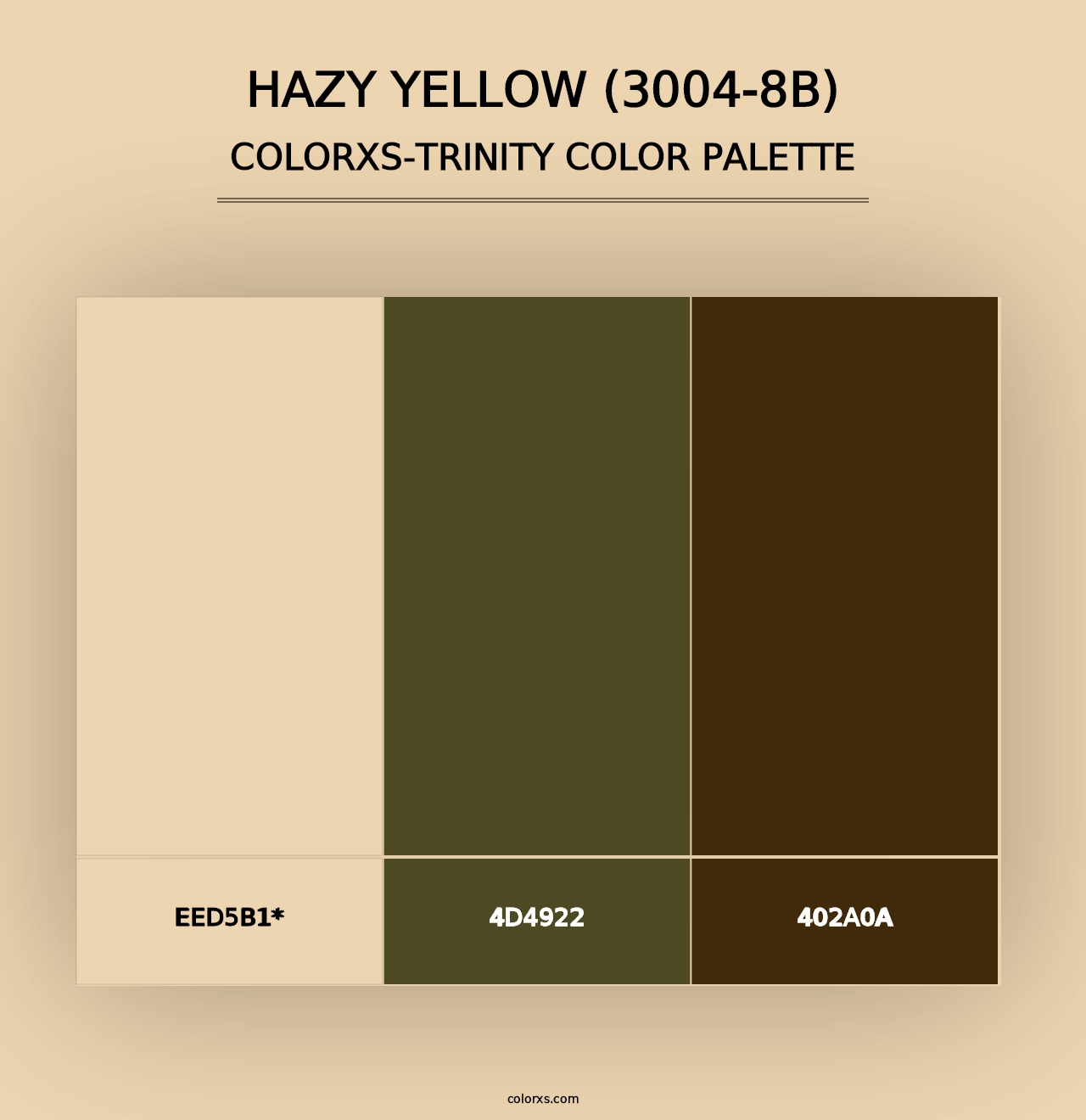 Hazy Yellow (3004-8B) - Colorxs Trinity Palette