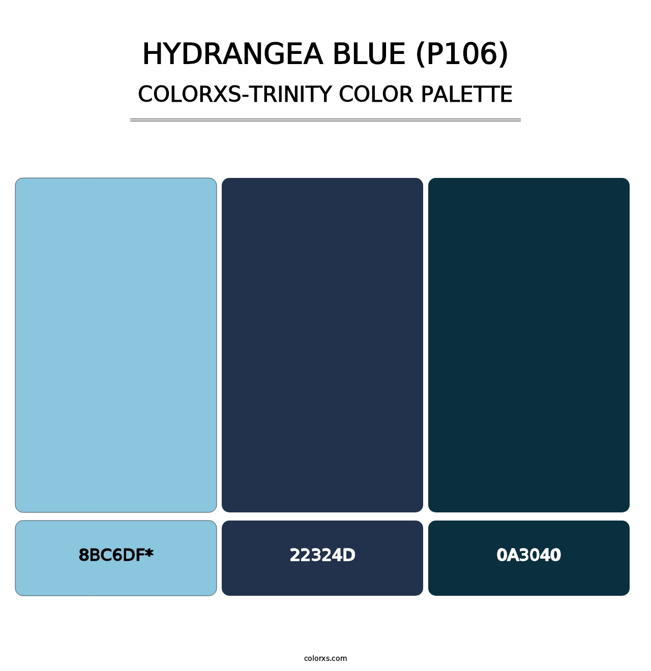 Hydrangea Blue (P106) - Colorxs Trinity Palette