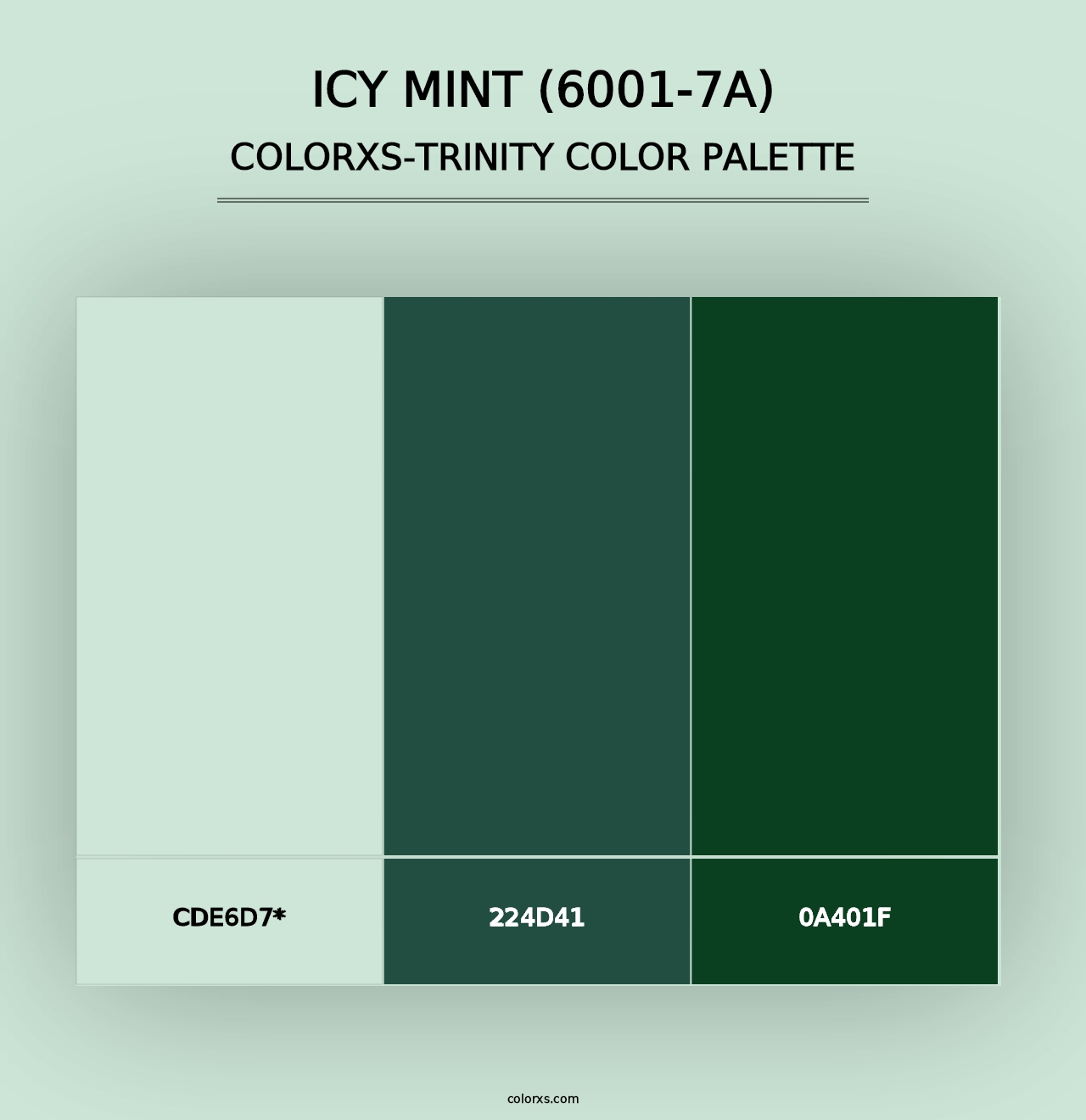 Icy Mint (6001-7A) - Colorxs Trinity Palette