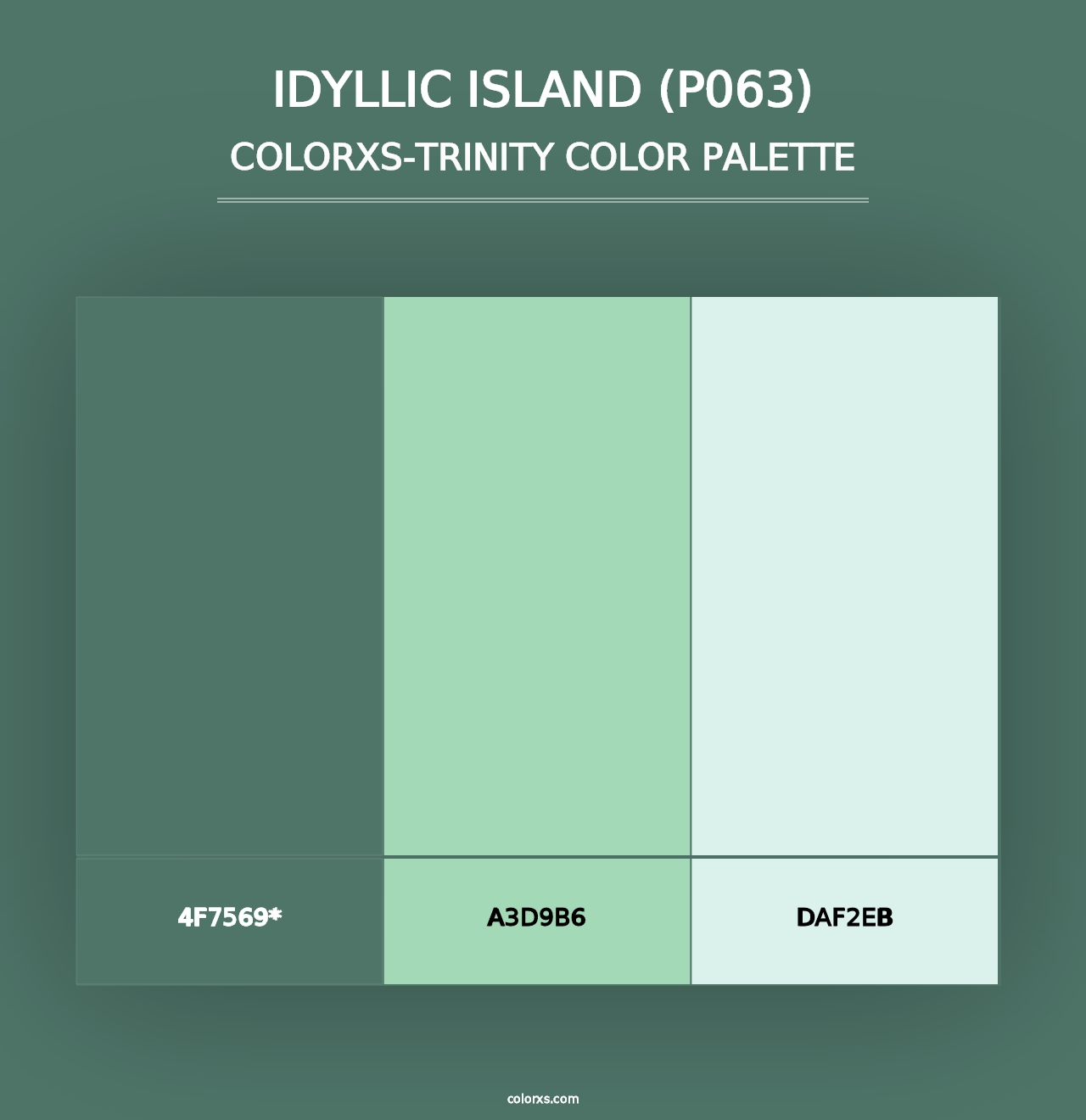 Idyllic Island (P063) - Colorxs Trinity Palette