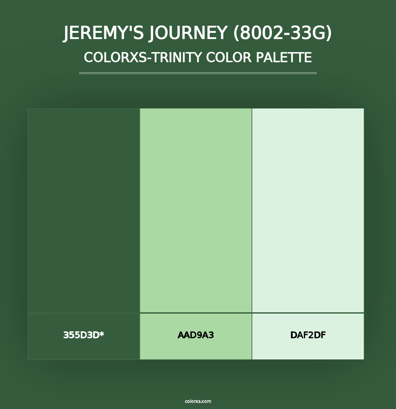 Jeremy's Journey (8002-33G) - Colorxs Trinity Palette