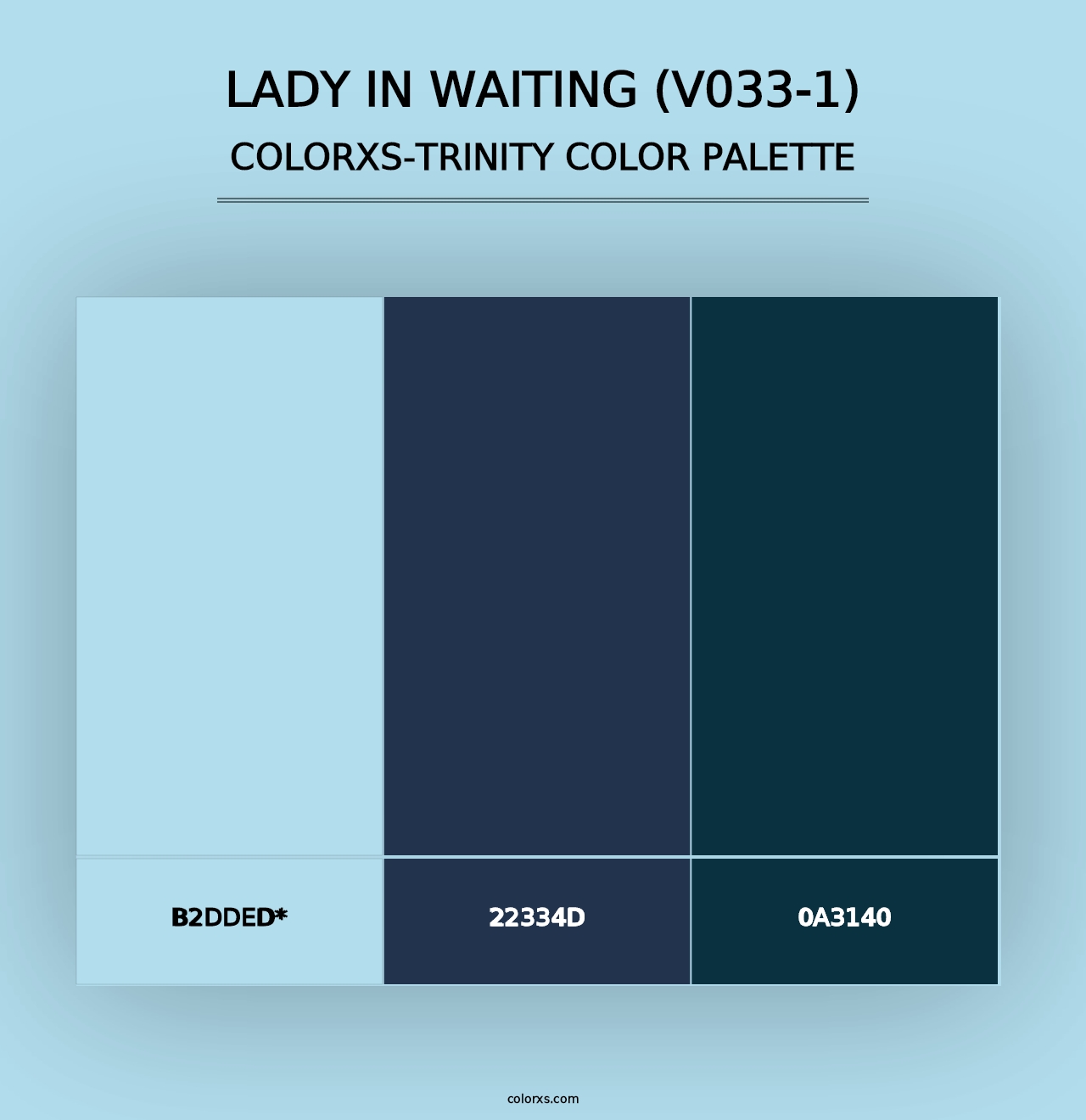 Lady in Waiting (V033-1) - Colorxs Trinity Palette