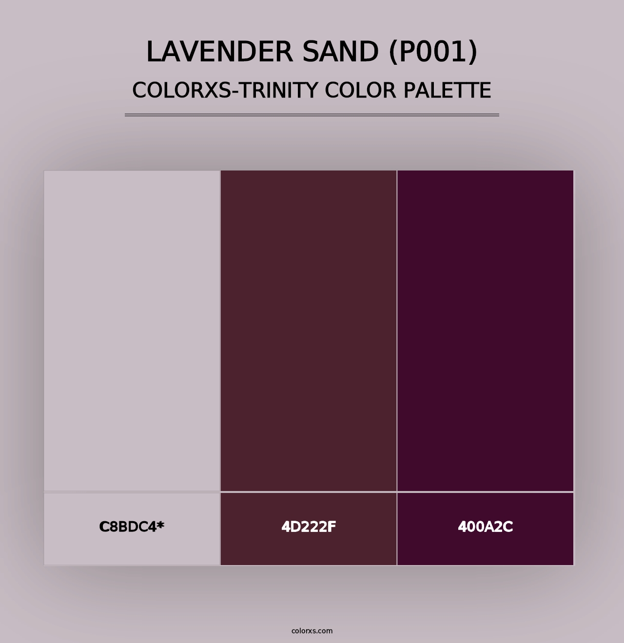 Lavender Sand (P001) - Colorxs Trinity Palette