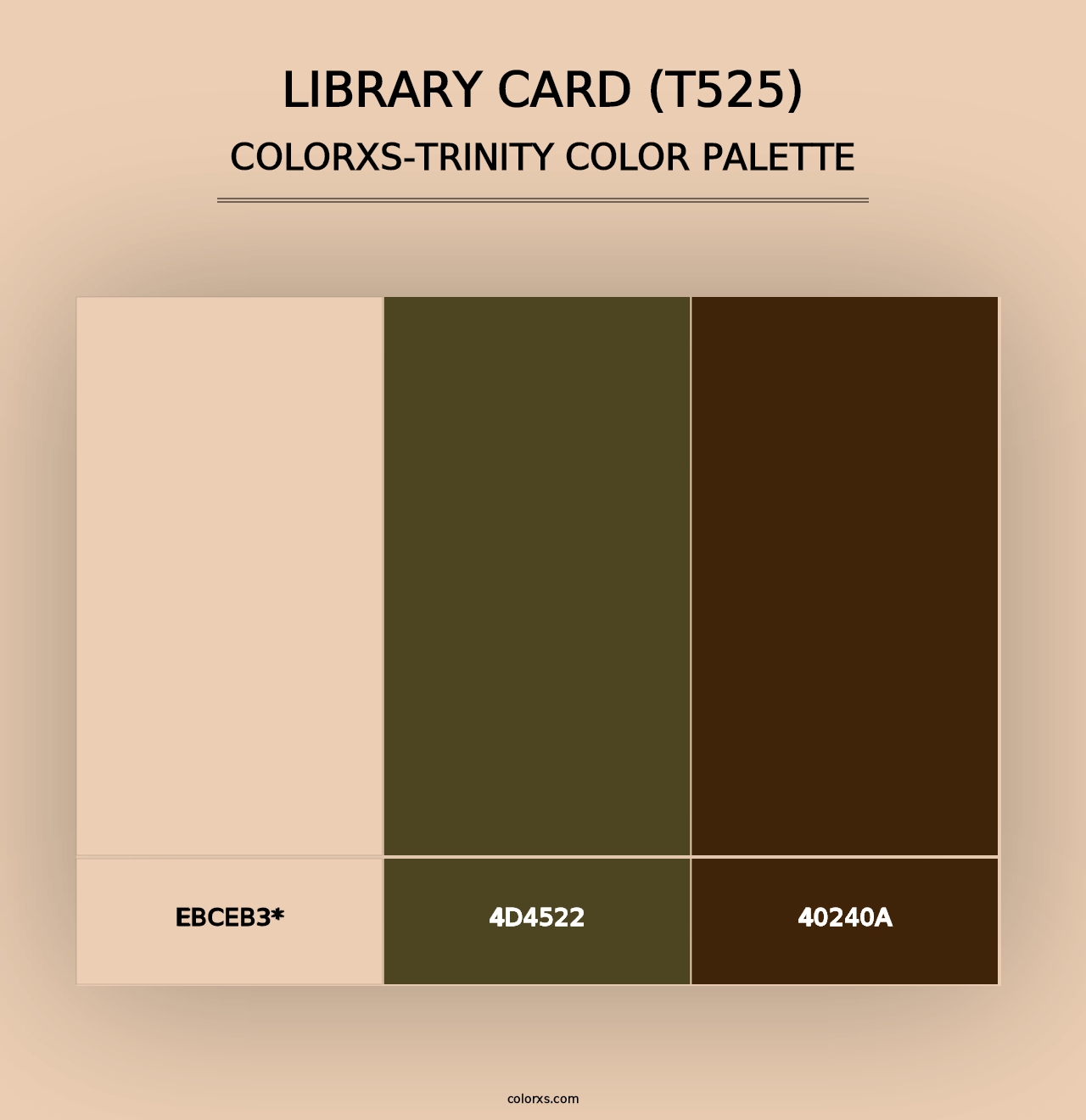 Library Card (T525) - Colorxs Trinity Palette