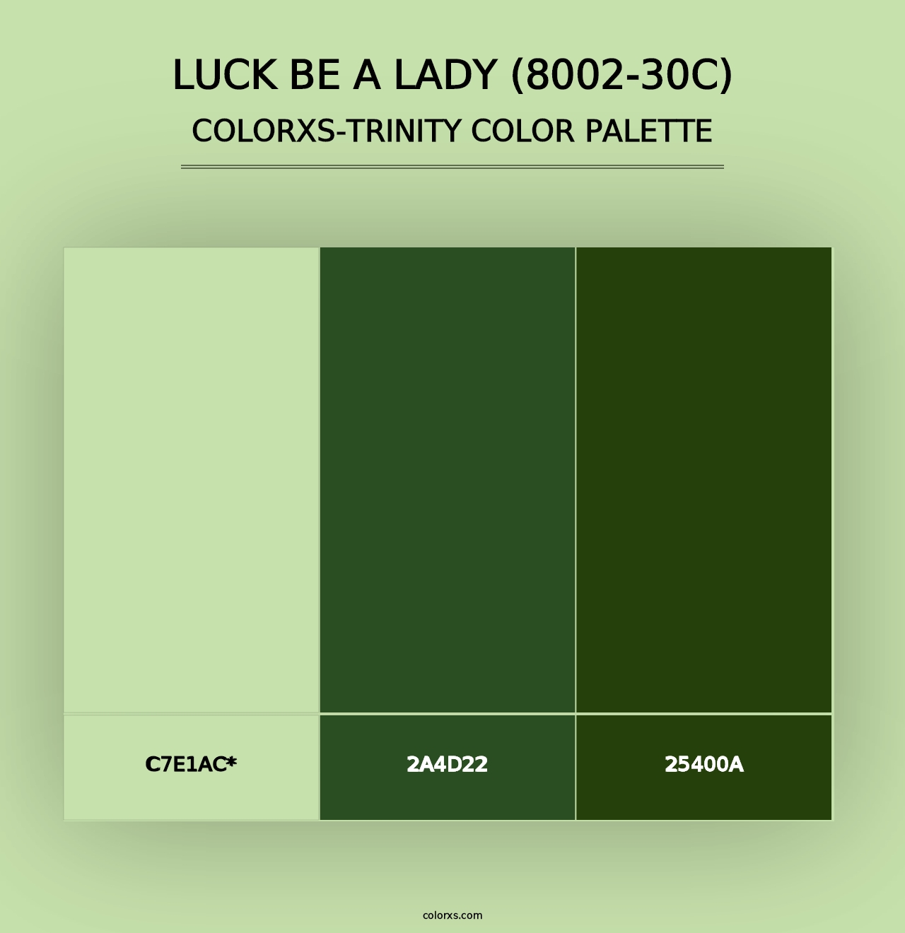 Luck Be a Lady (8002-30C) - Colorxs Trinity Palette