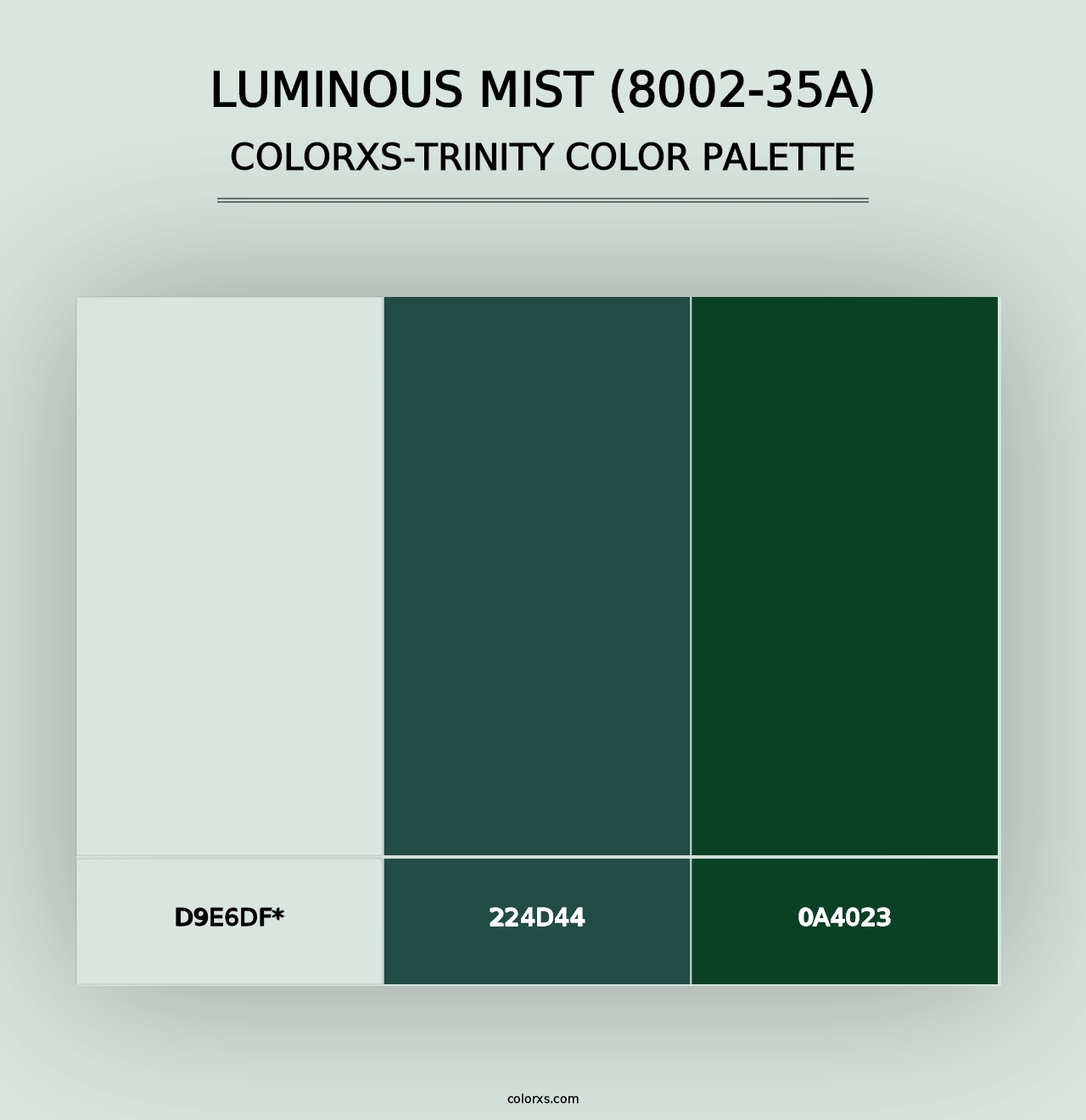 Luminous Mist (8002-35A) - Colorxs Trinity Palette