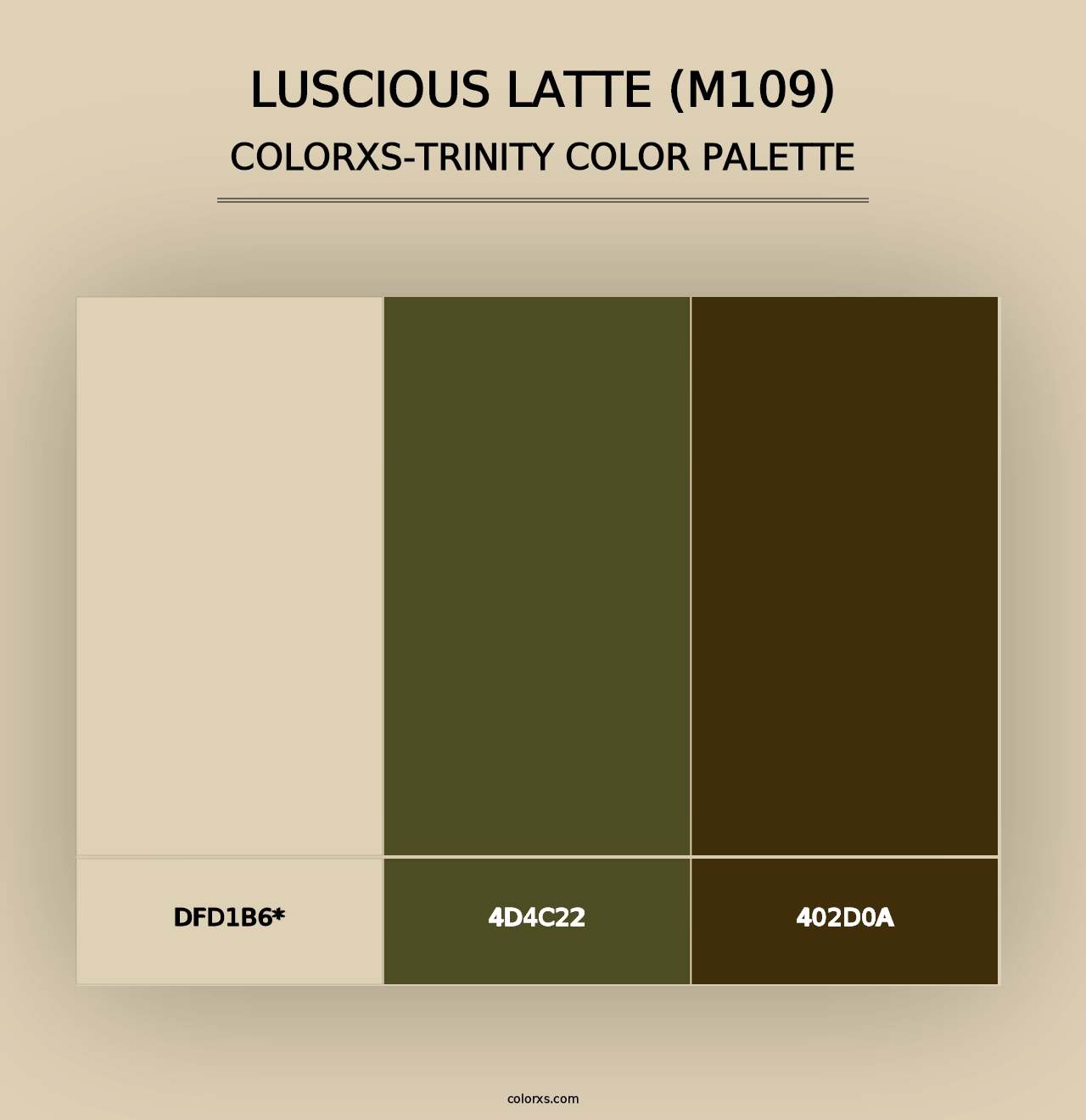 Luscious Latte (M109) - Colorxs Trinity Palette