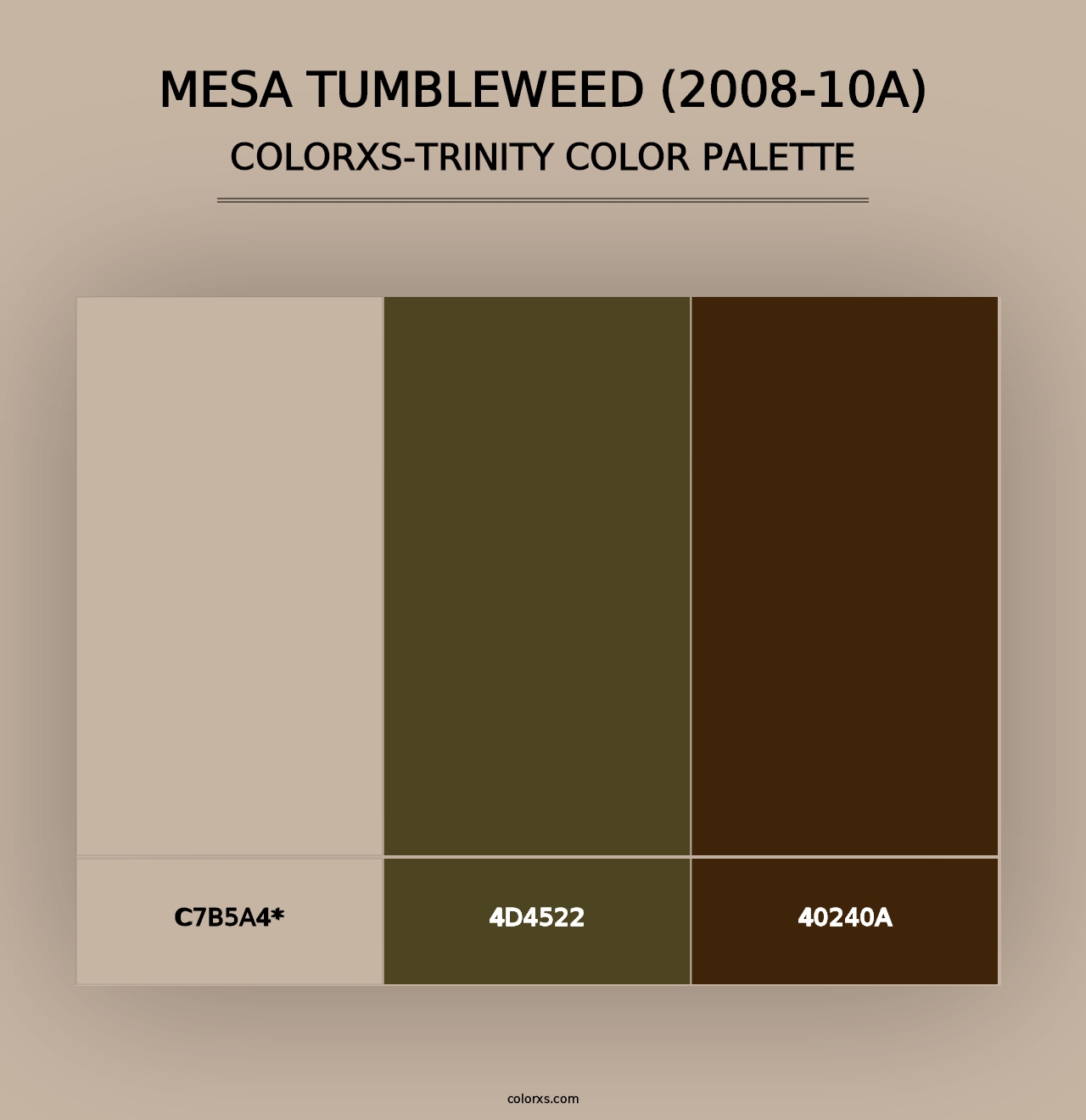 Mesa Tumbleweed (2008-10A) - Colorxs Trinity Palette