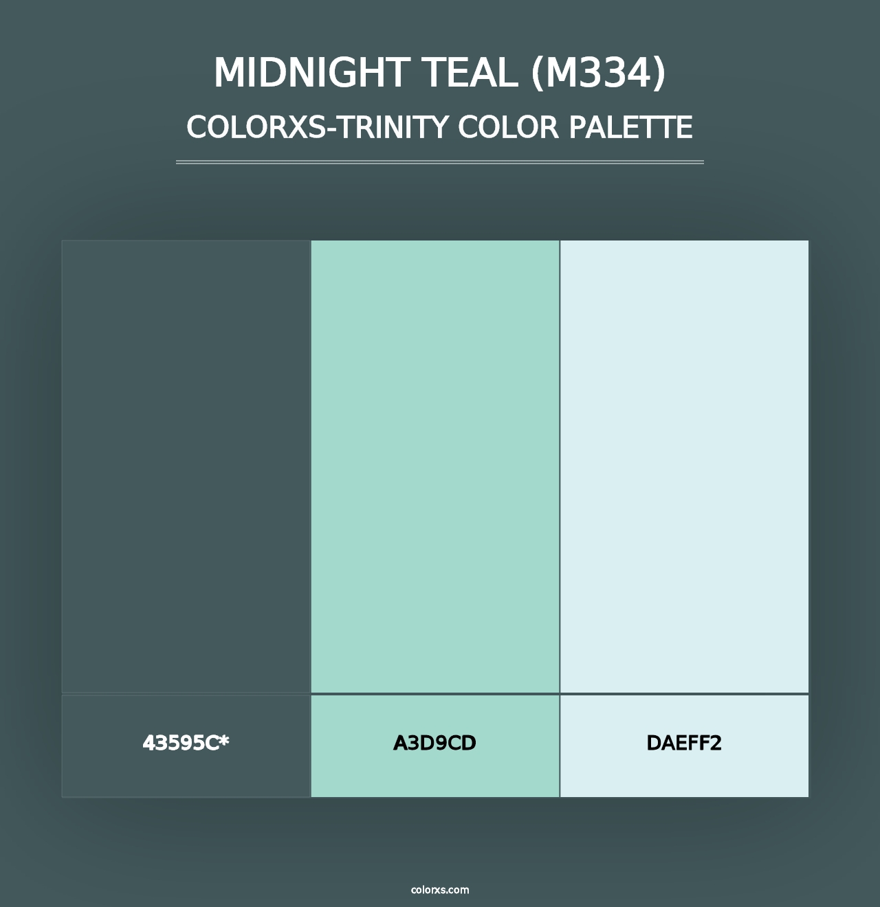 Midnight Teal (M334) - Colorxs Trinity Palette