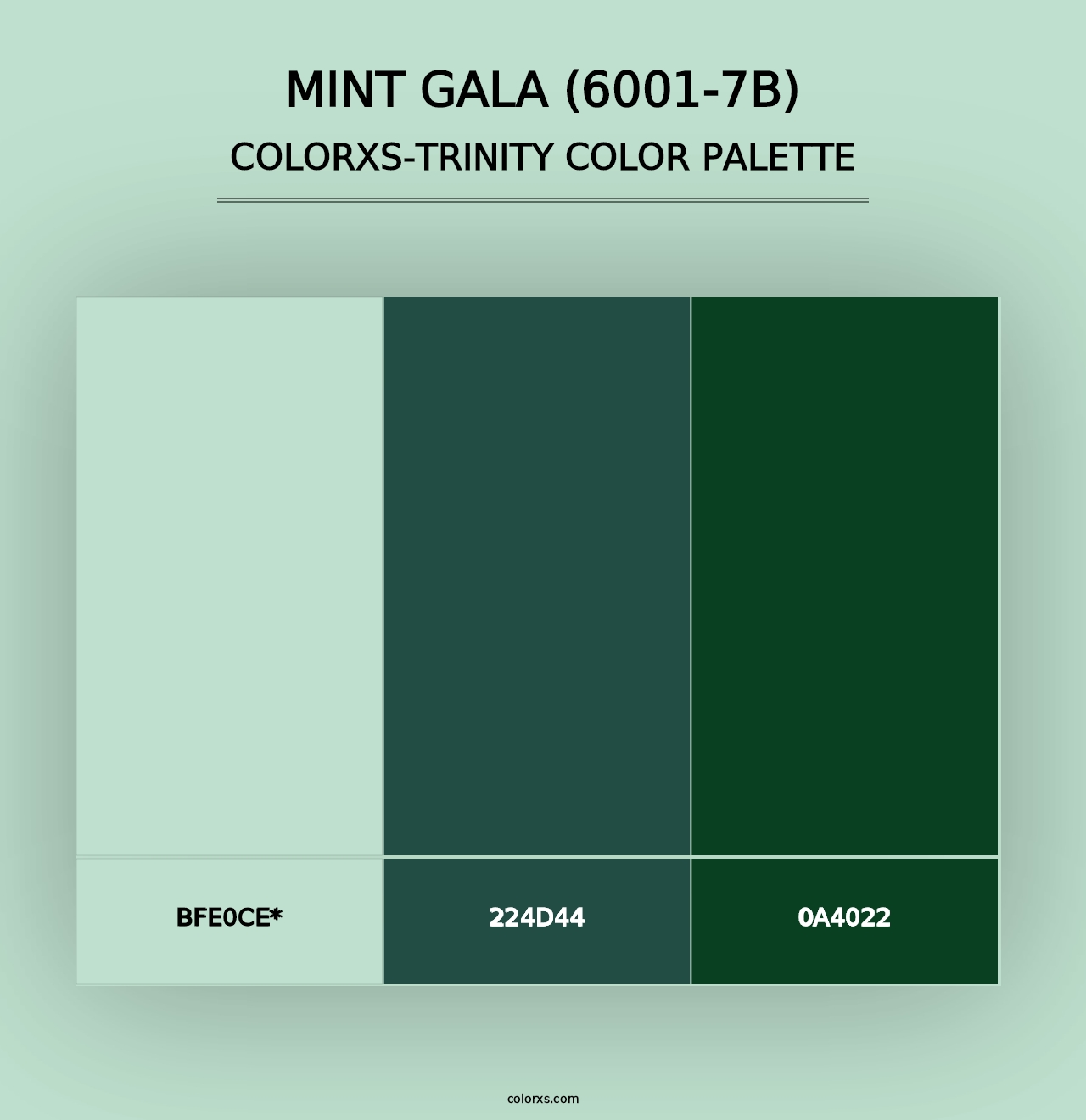 Mint Gala (6001-7B) - Colorxs Trinity Palette