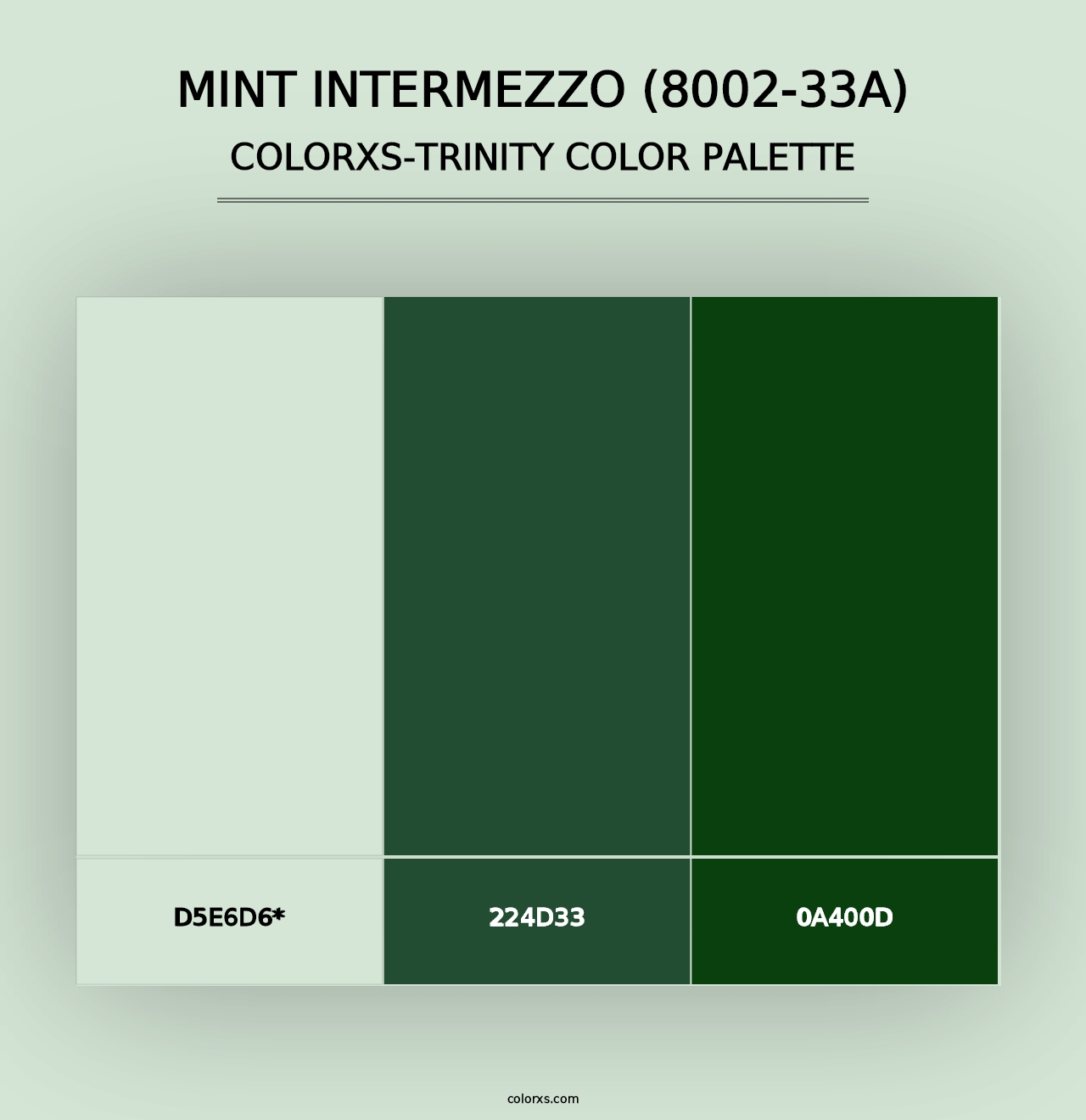 Mint Intermezzo (8002-33A) - Colorxs Trinity Palette