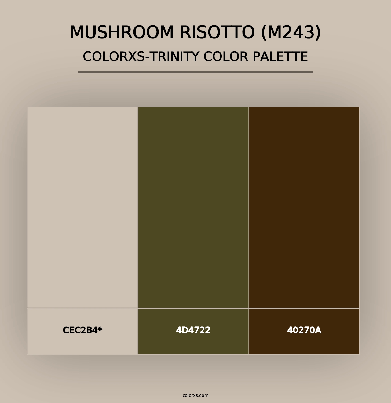 Mushroom Risotto (M243) - Colorxs Trinity Palette