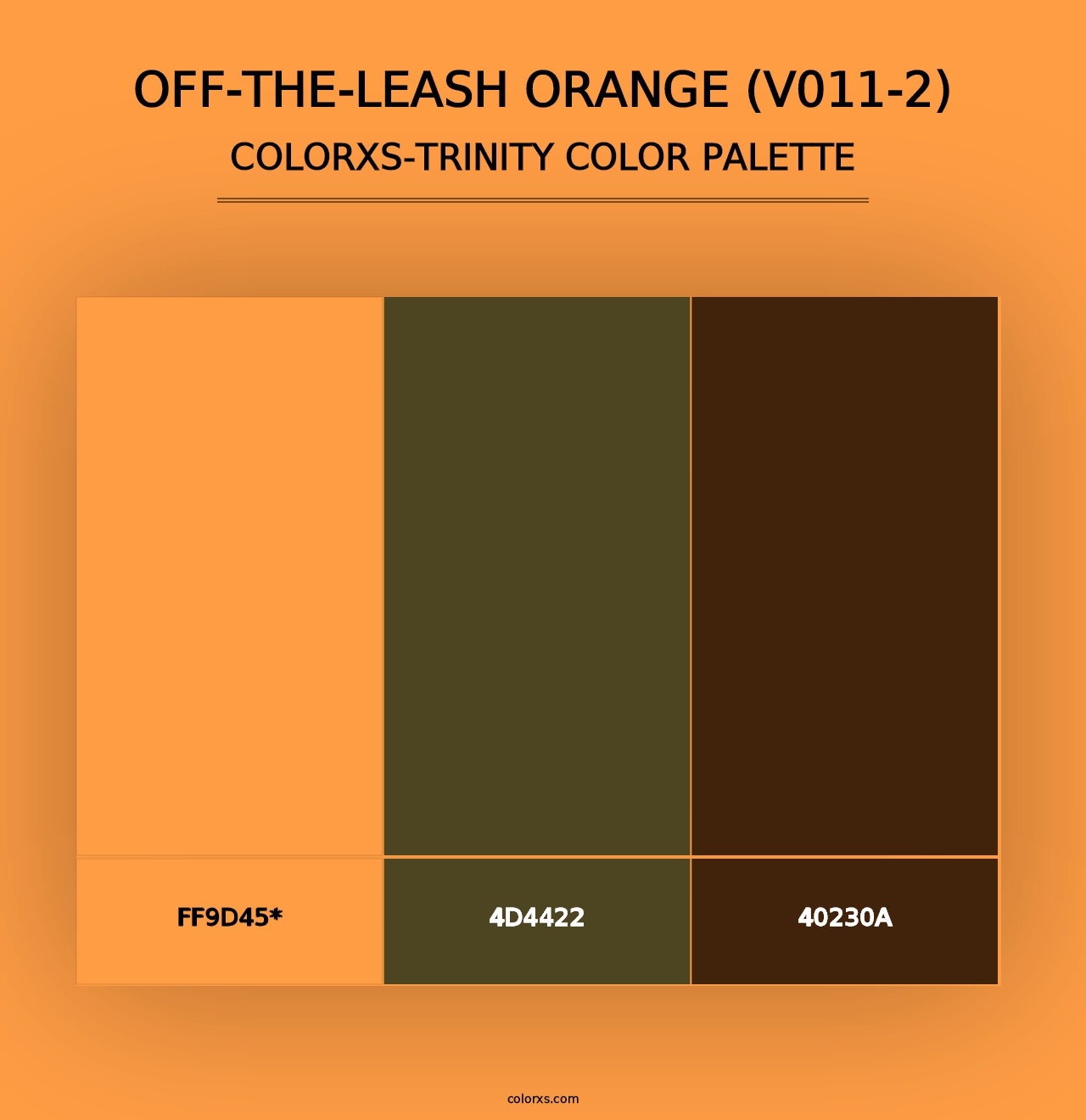 Off-the-Leash Orange (V011-2) - Colorxs Trinity Palette