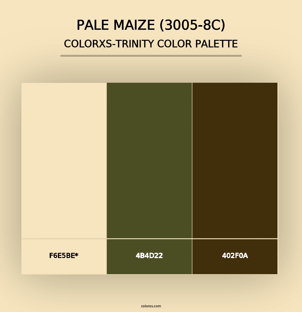 Pale Maize (3005-8C) - Colorxs Trinity Palette