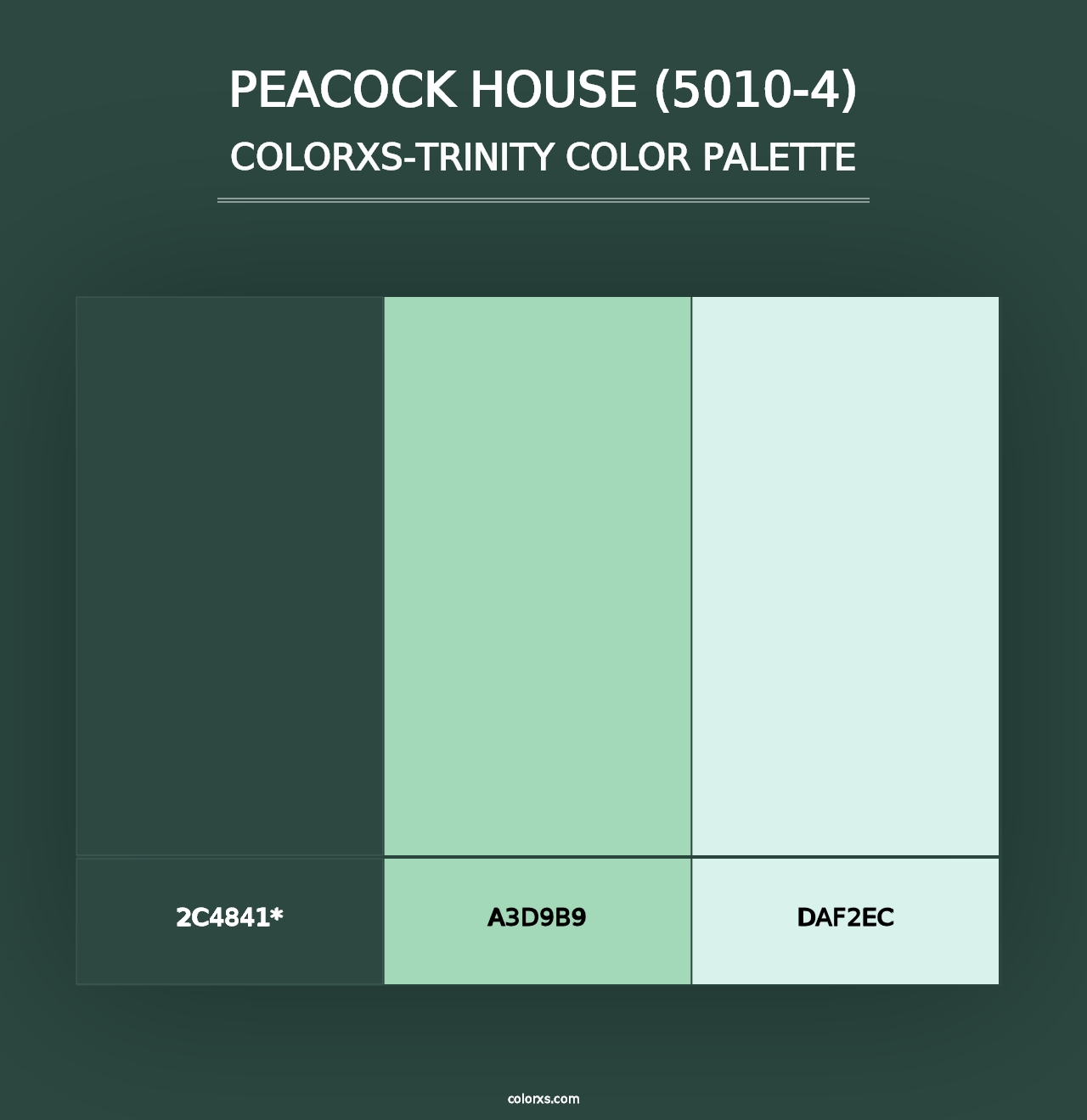 Peacock House (5010-4) - Colorxs Trinity Palette