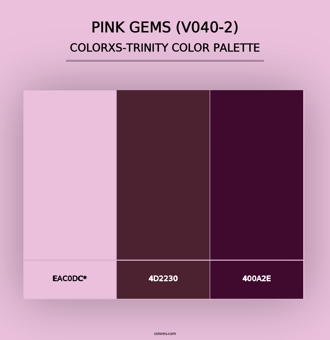 Pink Gems (V040-2) - Colorxs Trinity Palette