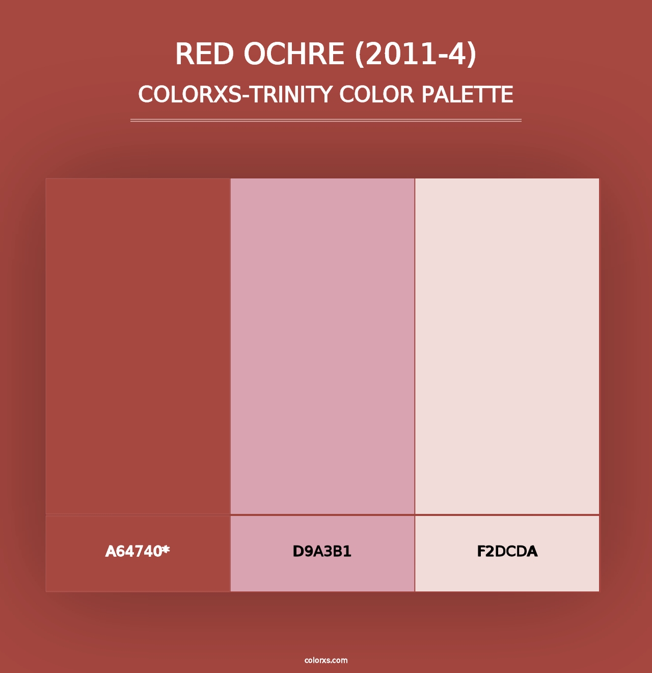 Red Ochre (2011-4) - Colorxs Trinity Palette