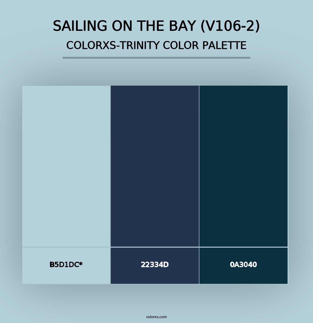 Sailing on the Bay (V106-2) - Colorxs Trinity Palette