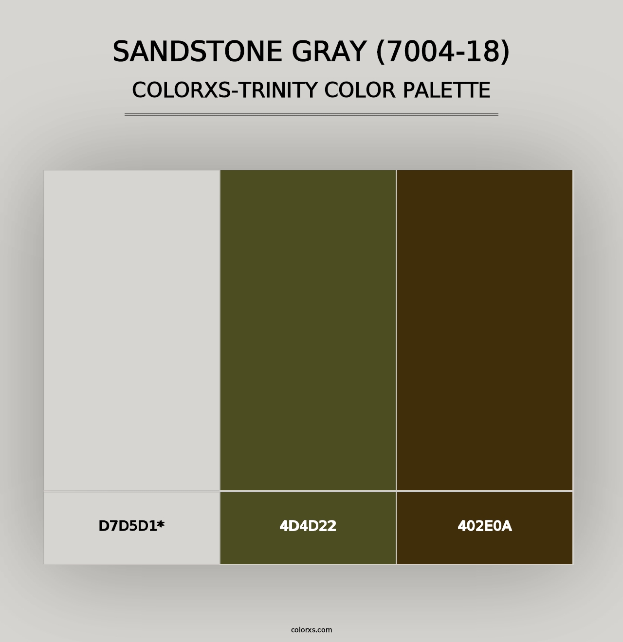 Sandstone Gray (7004-18) - Colorxs Trinity Palette