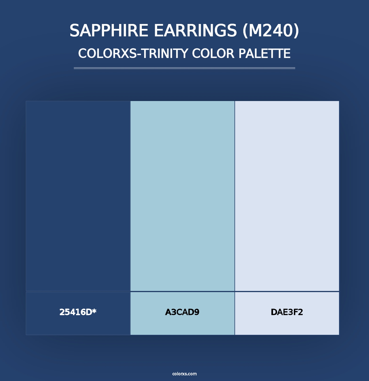 Sapphire Earrings (M240) - Colorxs Trinity Palette