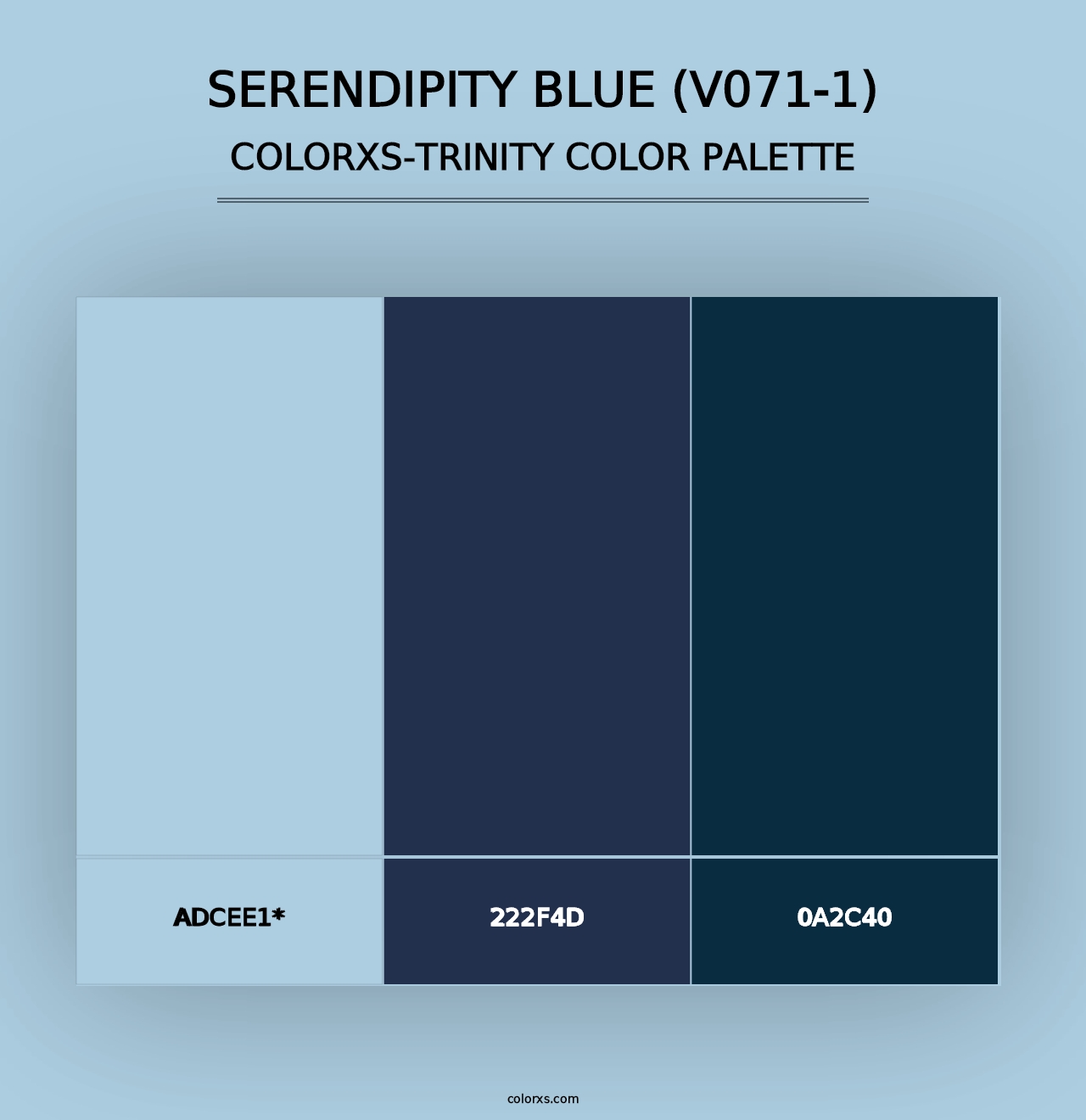 Serendipity Blue (V071-1) - Colorxs Trinity Palette