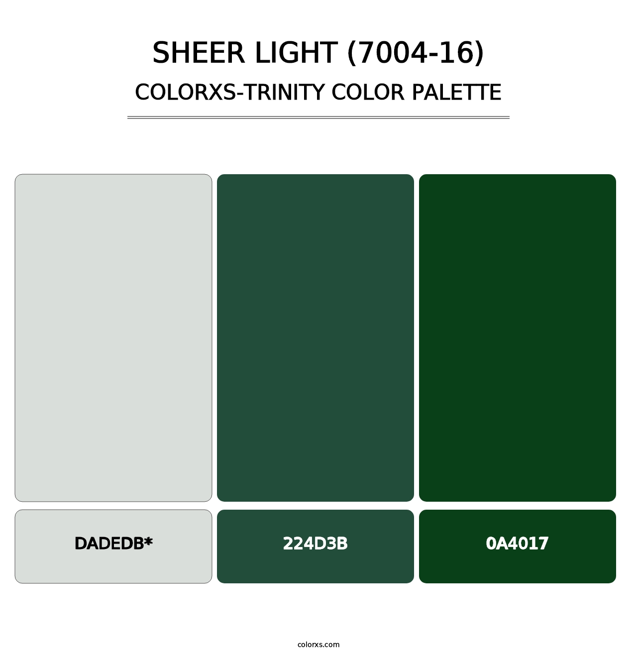 Sheer Light (7004-16) - Colorxs Trinity Palette