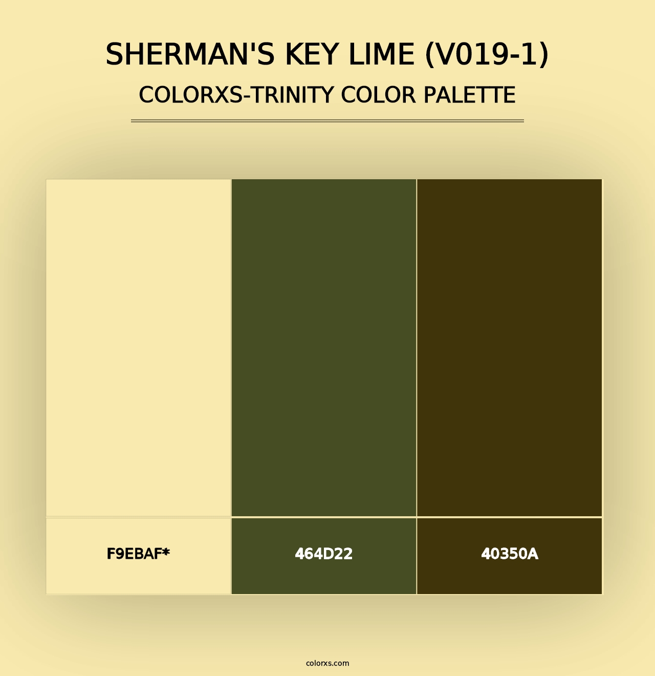 Sherman's Key Lime (V019-1) - Colorxs Trinity Palette