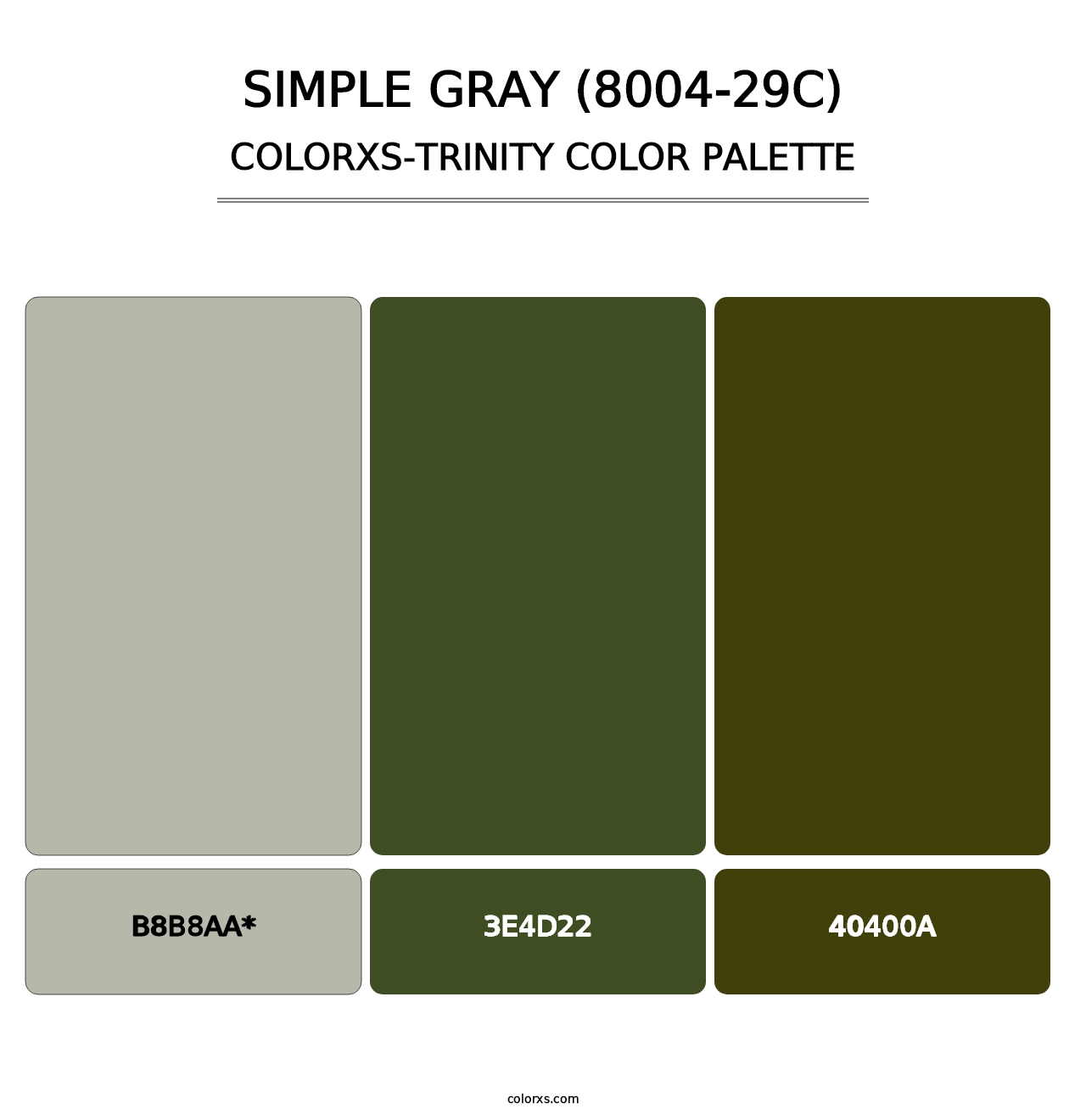 Simple Gray (8004-29C) - Colorxs Trinity Palette