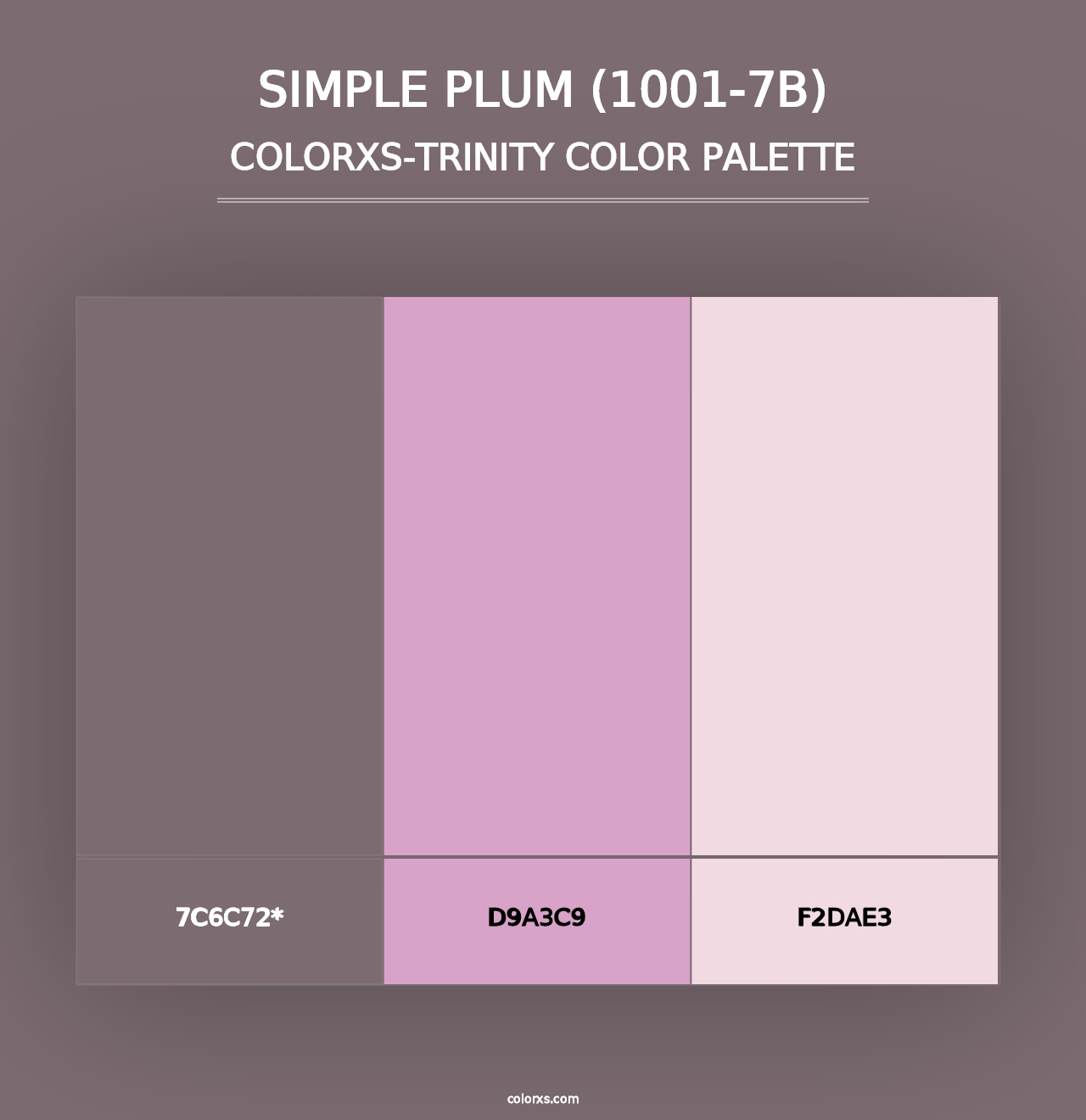 Simple Plum (1001-7B) - Colorxs Trinity Palette