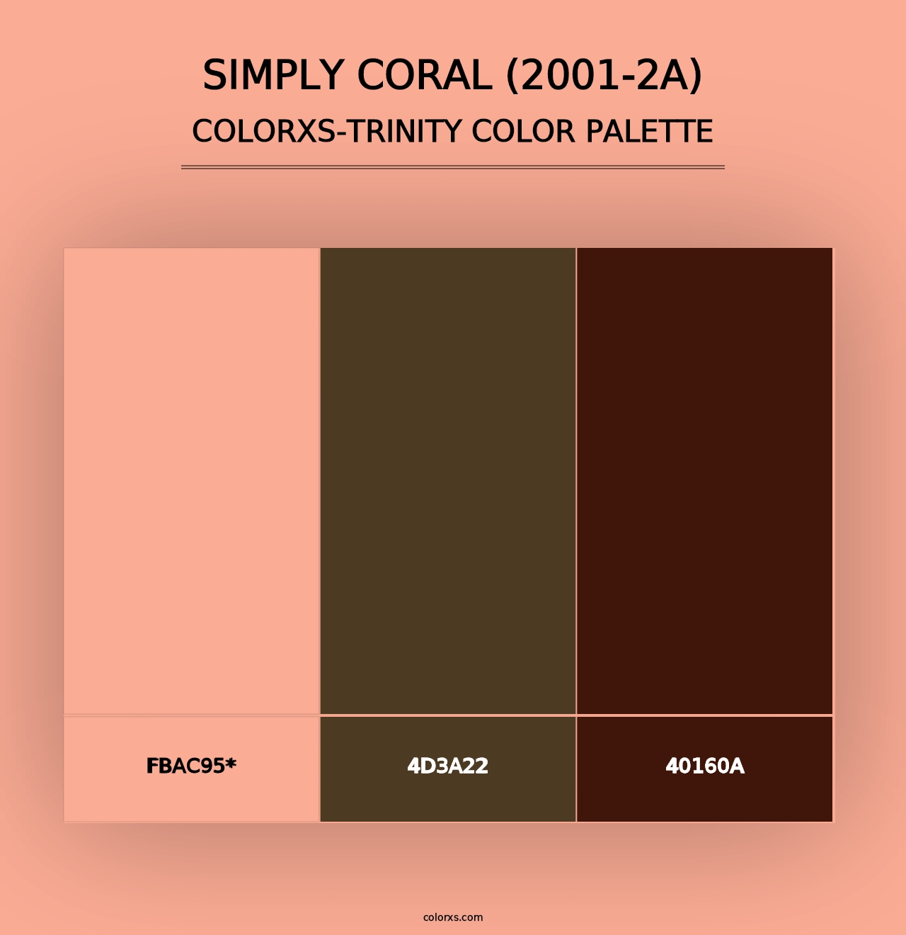 Simply Coral (2001-2A) - Colorxs Trinity Palette