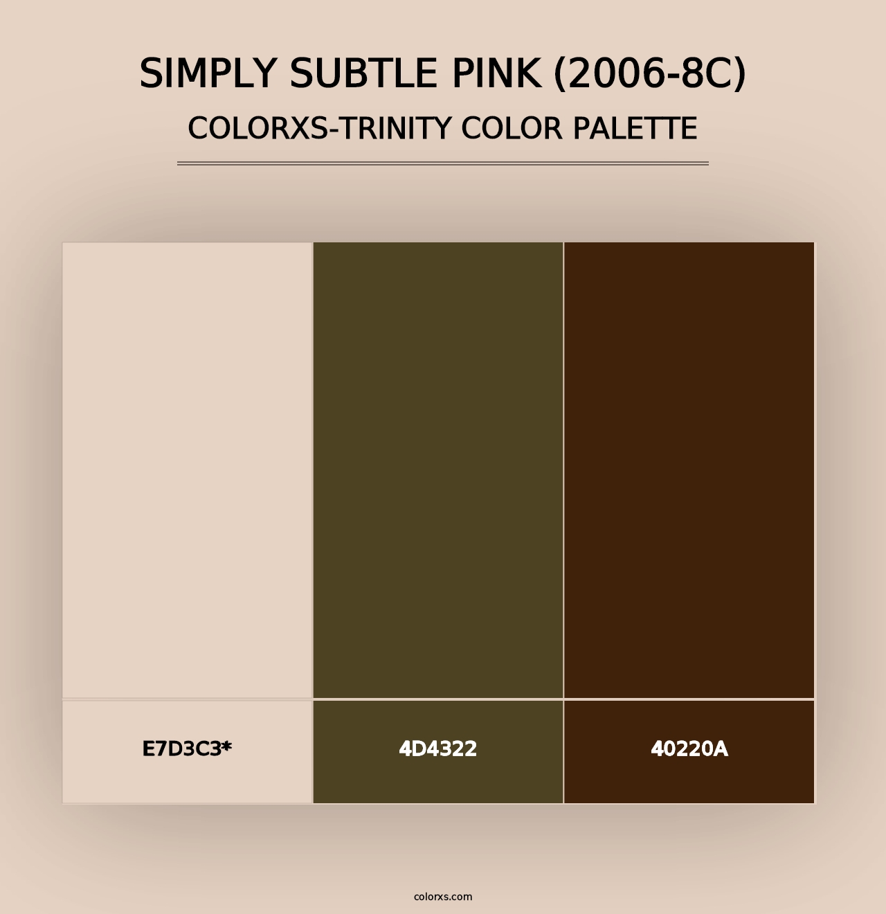 Simply Subtle Pink (2006-8C) - Colorxs Trinity Palette