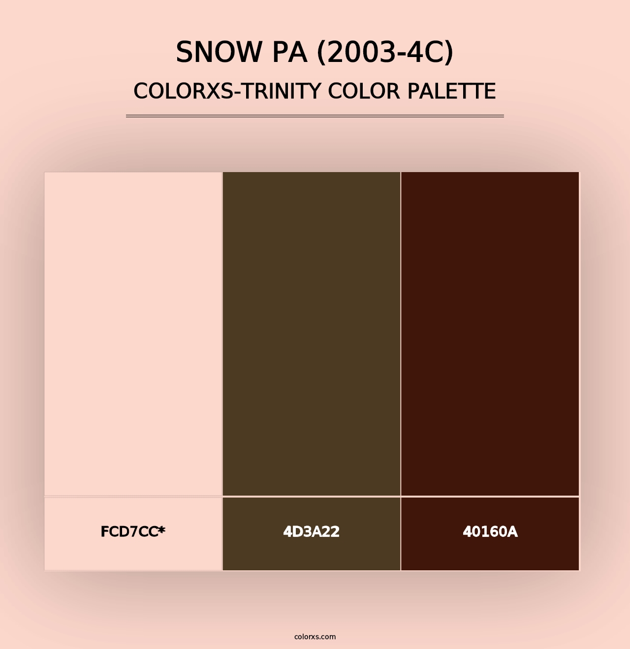 Snow Pa (2003-4C) - Colorxs Trinity Palette