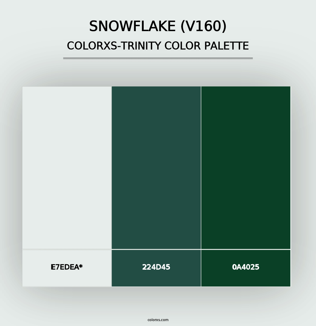 Snowflake (V160) - Colorxs Trinity Palette