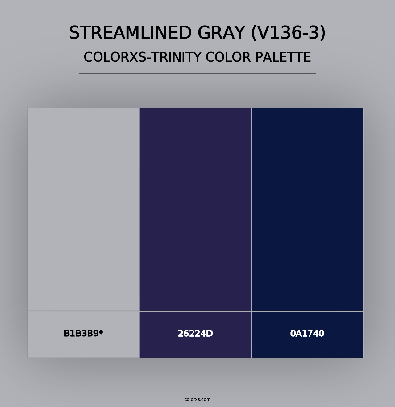 Streamlined Gray (V136-3) - Colorxs Trinity Palette