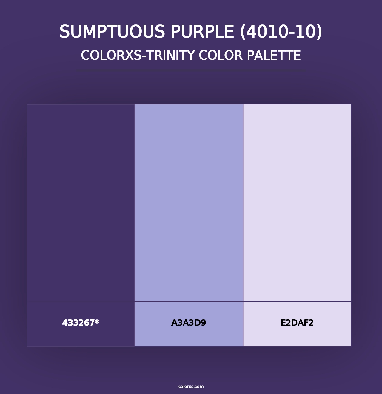 Sumptuous Purple (4010-10) - Colorxs Trinity Palette