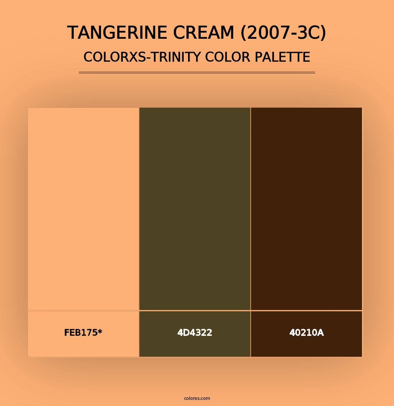 Tangerine Cream (2007-3C) - Colorxs Trinity Palette