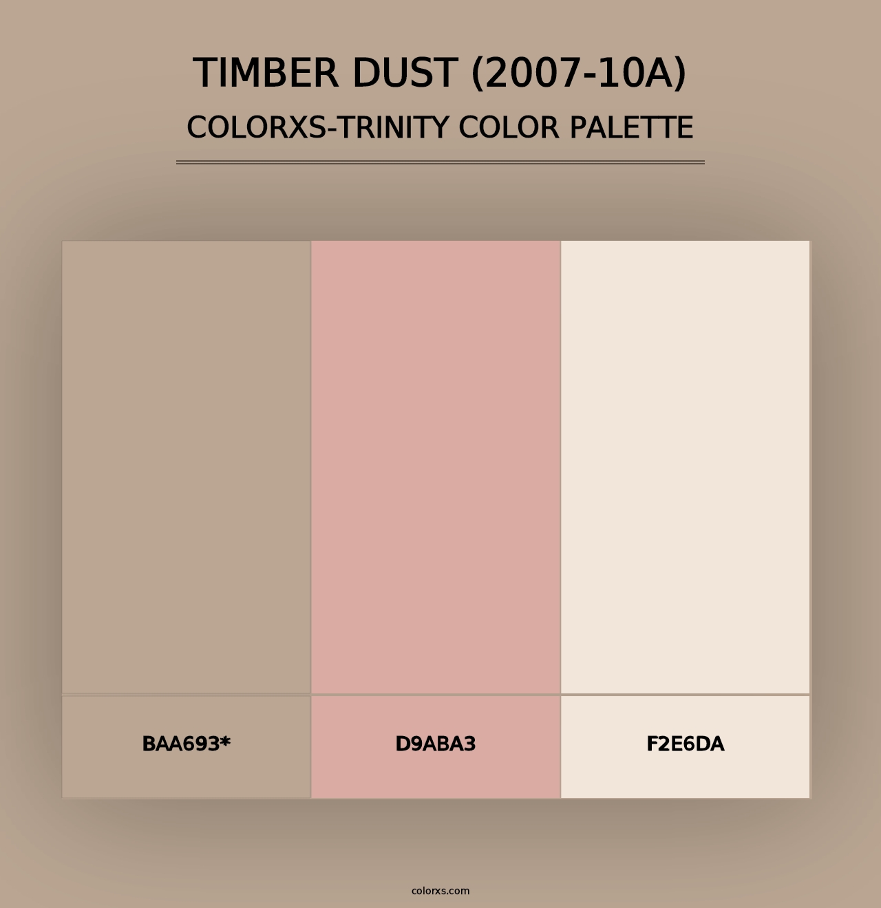 Timber Dust (2007-10A) - Colorxs Trinity Palette