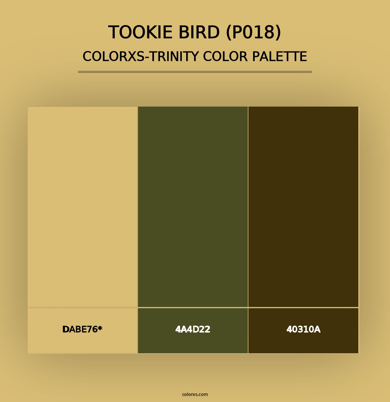 Tookie Bird (P018) - Colorxs Trinity Palette