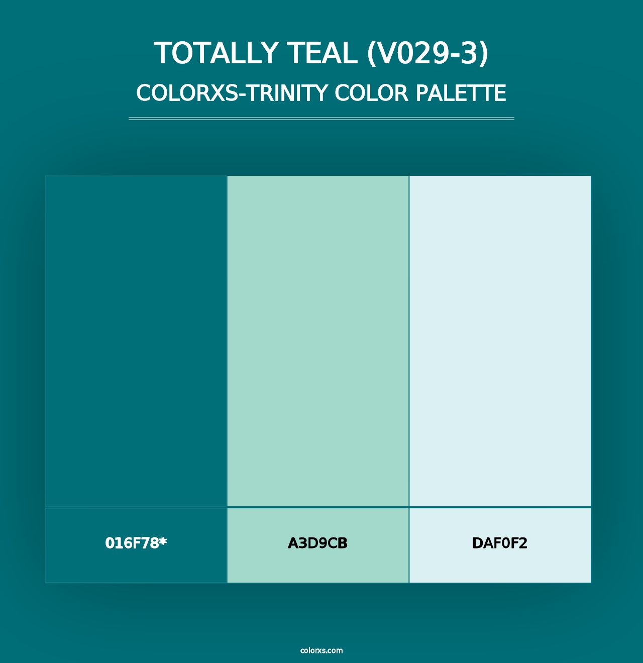 Totally Teal (V029-3) - Colorxs Trinity Palette