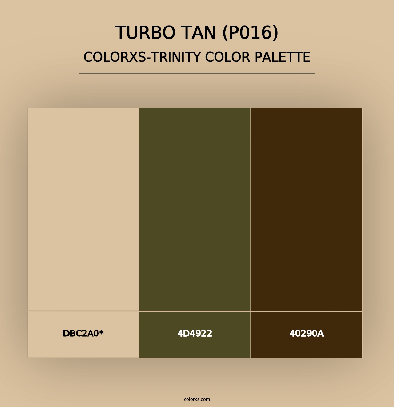 Turbo Tan (P016) - Colorxs Trinity Palette