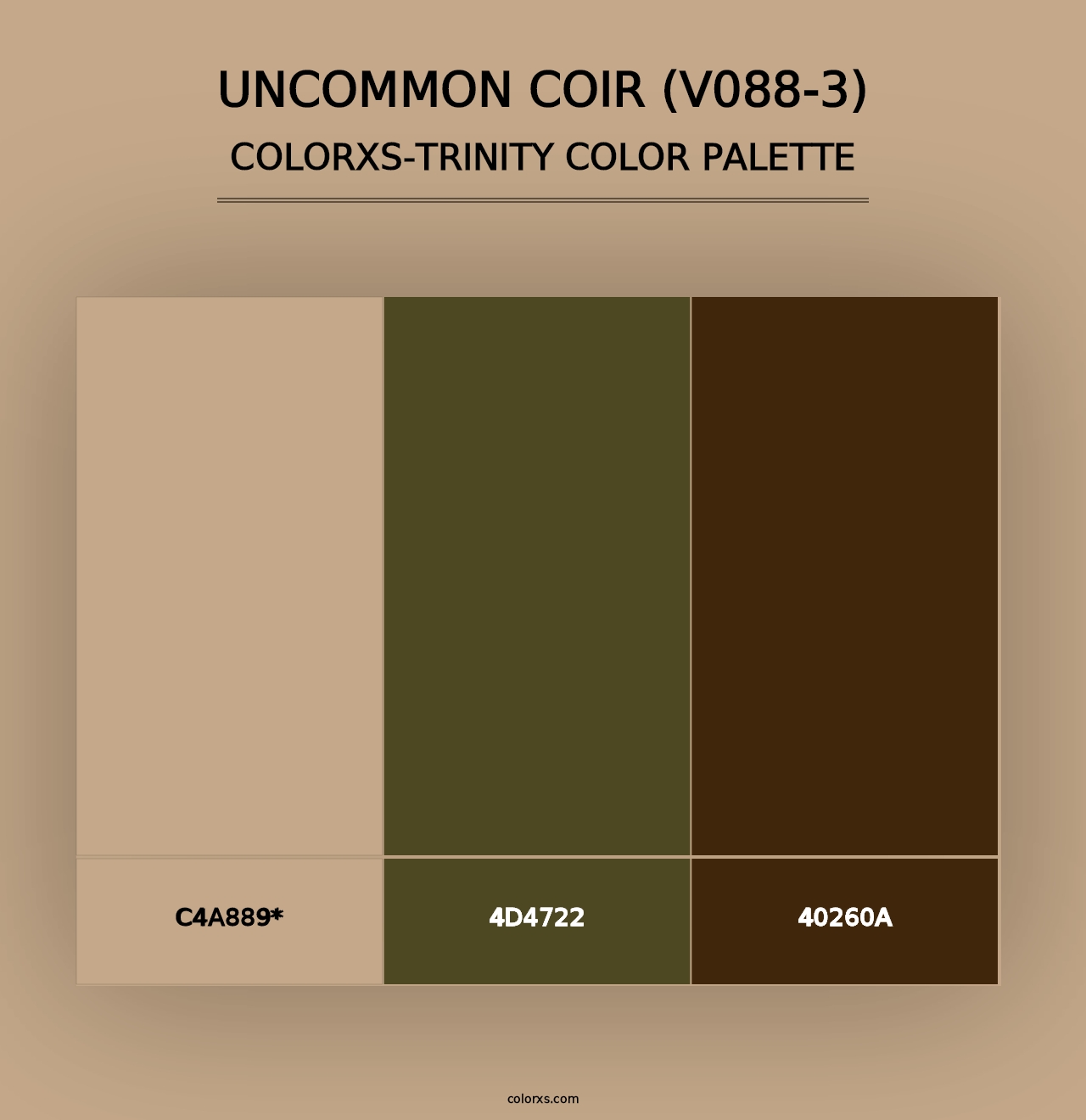 Uncommon Coir (V088-3) - Colorxs Trinity Palette