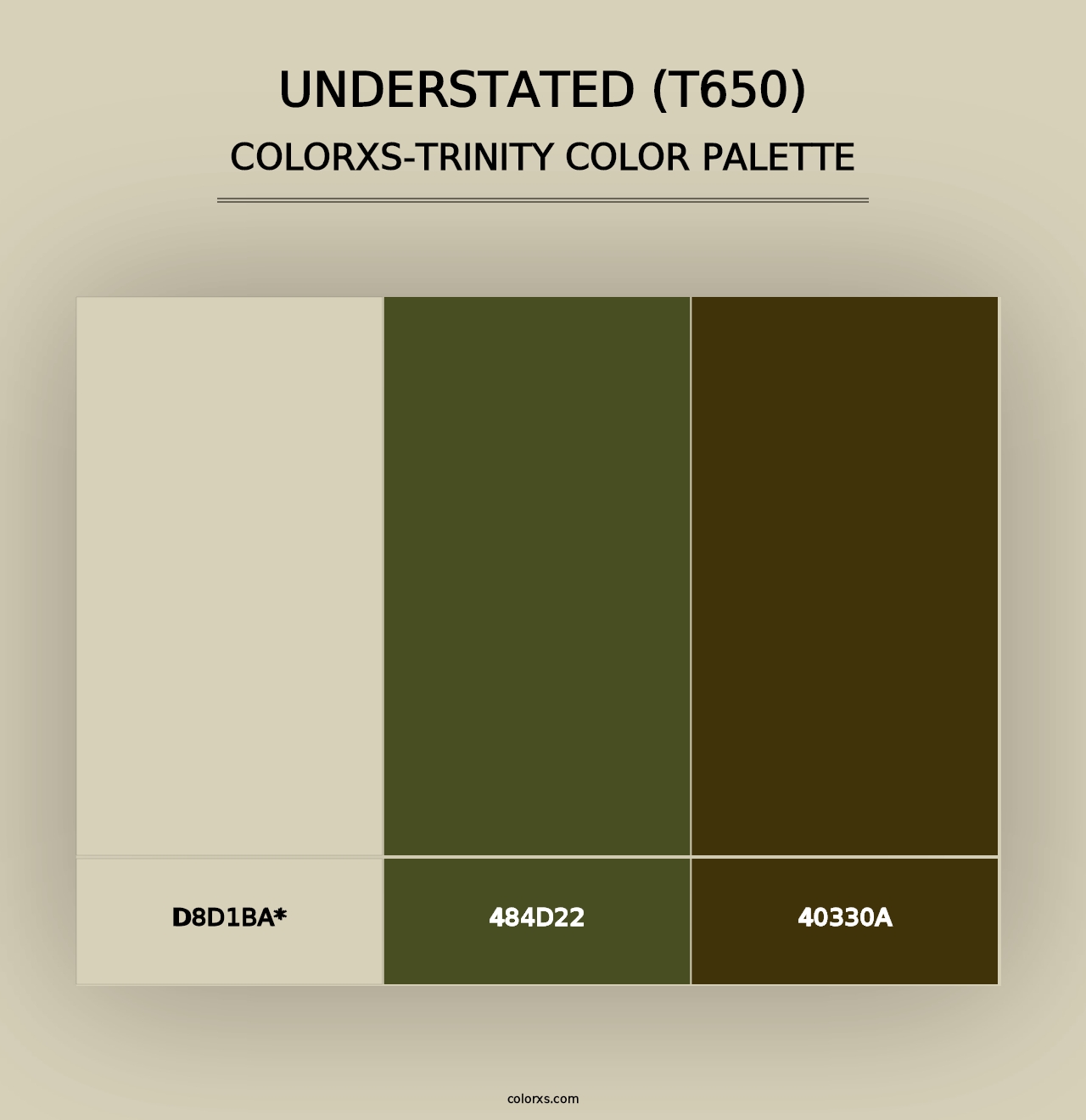 Understated (T650) - Colorxs Trinity Palette